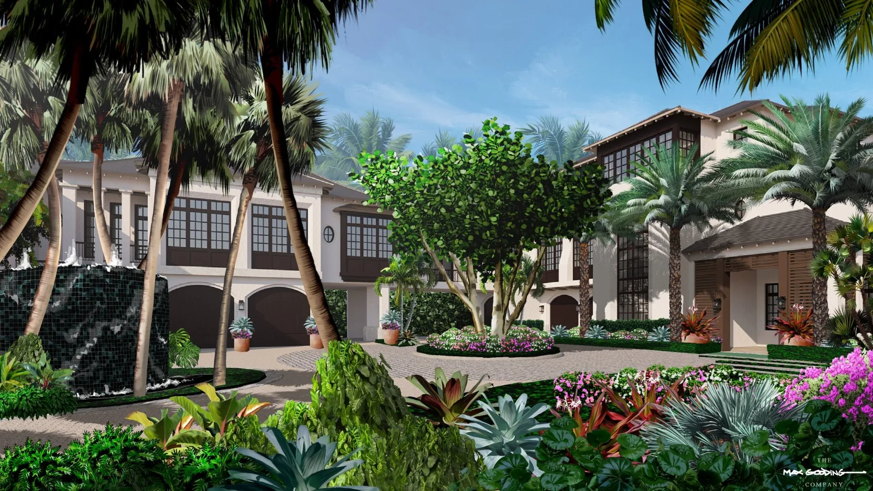 Olde Naples Beachfront Residence landscape concept