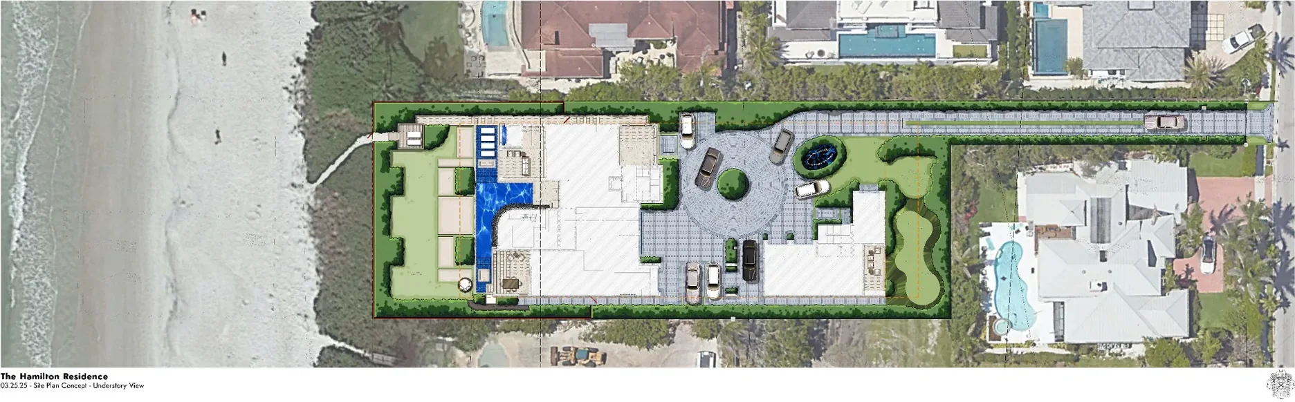 Olde Naples Beachfront Residence site plan